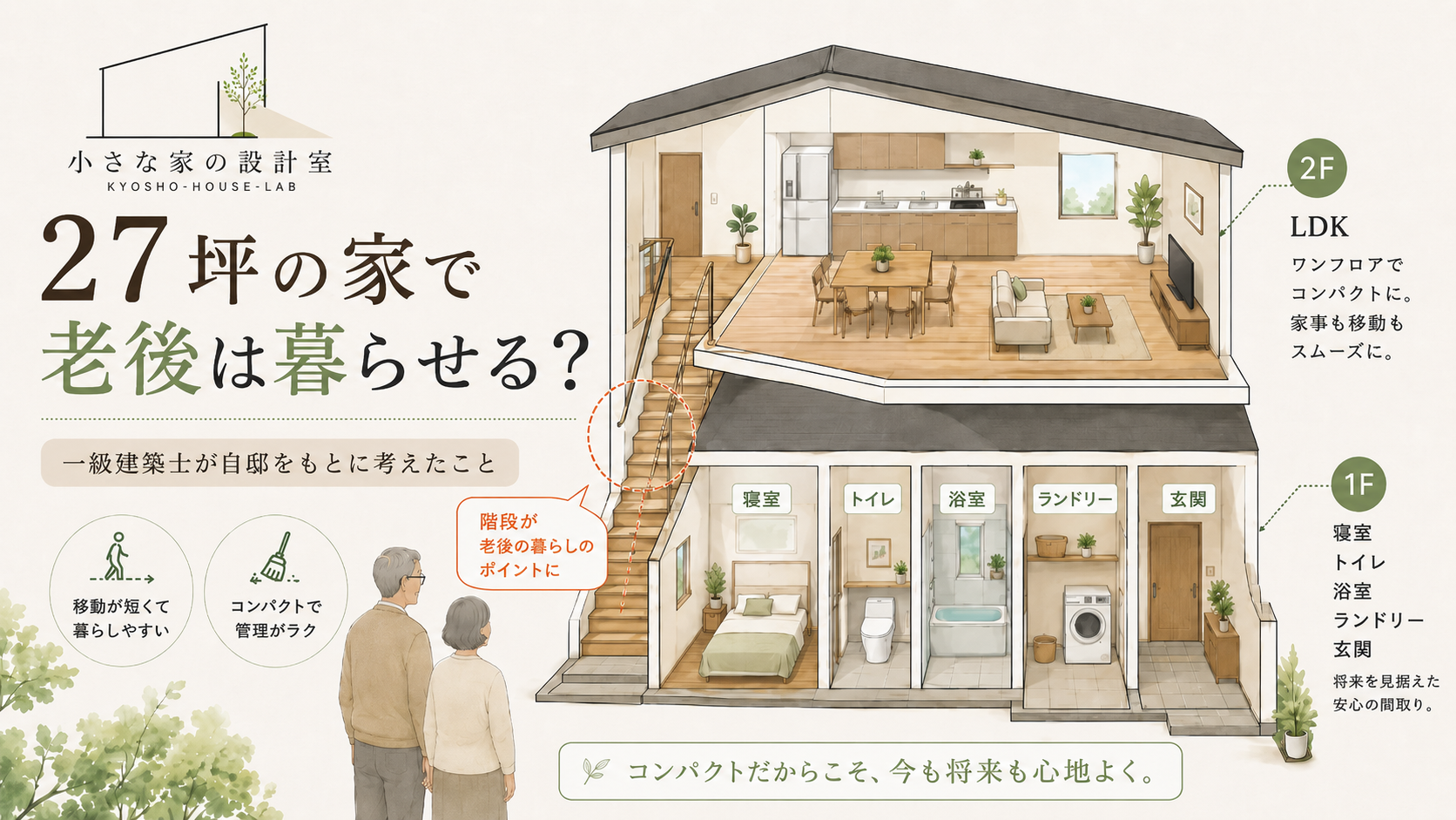 27坪の家で老後は暮らせる？一級建築士が自邸をもとに考えたこと